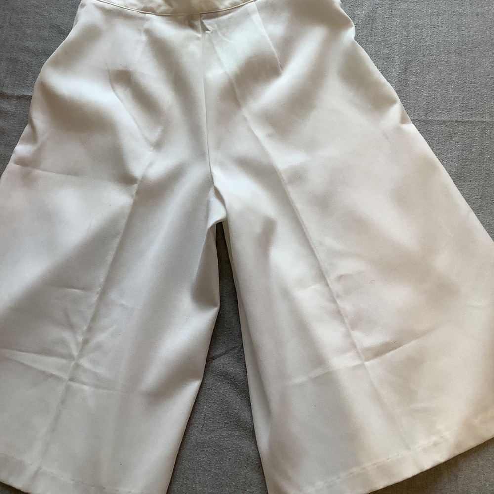 Vintage Tomboy of California White Culottes Wide Leg Shorts Belted 023516 11 - Picture 4 of 4